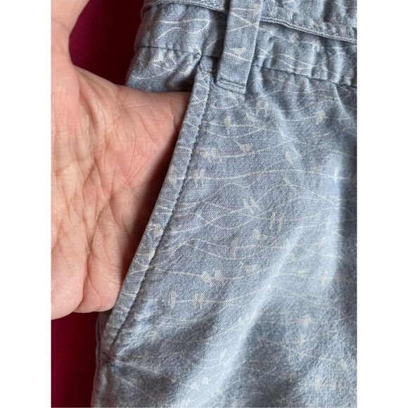 Talbots women’s bird light blue 100% cotton rolled cuff shorts/12 P - Picture 5 of 6